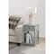Alaterre Furniture 15.75 W, 15.75 L, 23.75 H, Pine with Composite Wood, Gray ANCT0140 - alternate 1